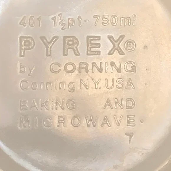 Vintage 1970s HTF Pyrex Earth Tones 400 CRS Burnt Orange/Rust 401-1 1/2 Pt Bowl - Picture 10 of 13